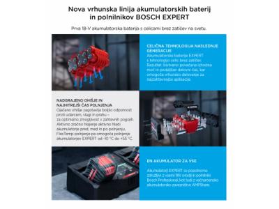 Nova vrhunska linija akumulatorskih baterij in polnilnikov BOSCH EXPERT